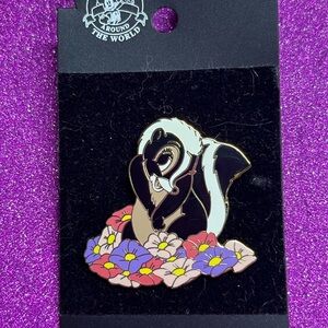 Vintage 2002 Disney Bambi Flower Skunk Enamel Pin – Authentic Disney Parks Pin